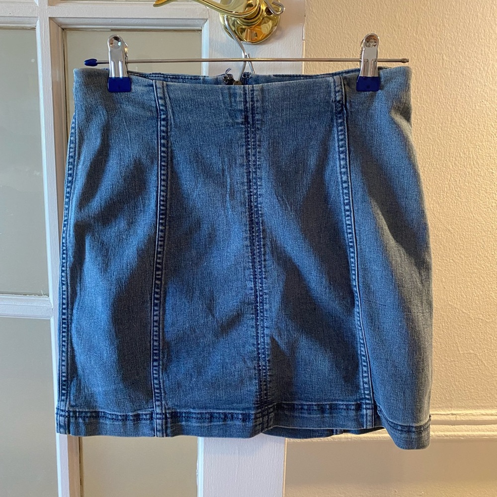Free People Jean Skirt